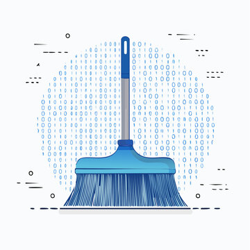 Broom cleaning binary code data