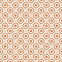 Fototapeta premium Seamless Geometric Pattern with Interlocking Circles