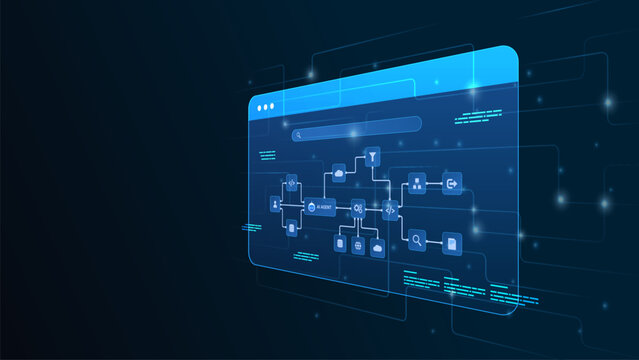 AI workflow automation dashboard machine learning with cloud integration and digital network processing.