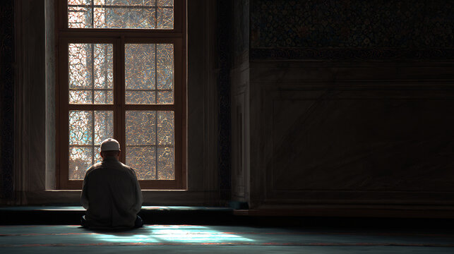 Contemplation in a mosque