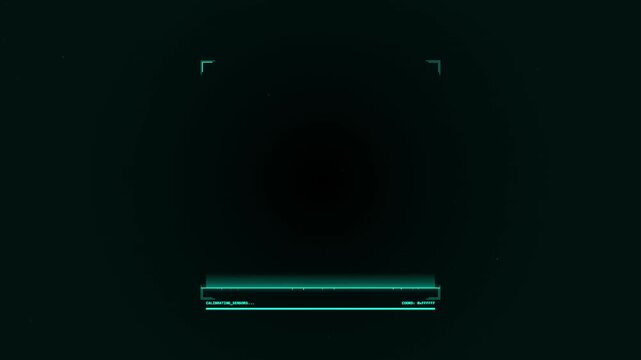 Futuristic QR Code Scanning Interface Animation with Digital HUD