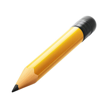 Yellow pencil, angled view