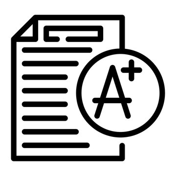 a plus grade line icon
