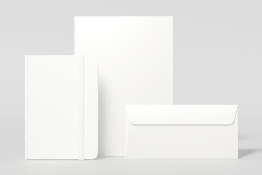 Stationery Branding Mockup Set Isolated for Corporate Identity Design