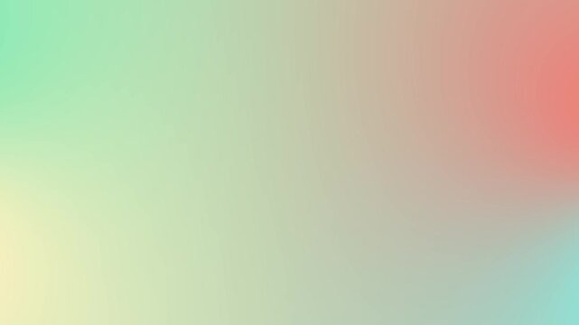 Soft pastel gradient abstract background animation, smooth color transition in light green, peach and beige tones, subtle blur, minimal modern design, elegant flowing motion, clean backdrop, seamless 