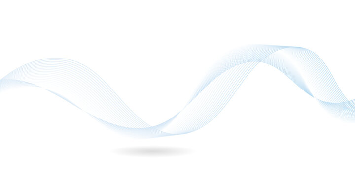 Modern abstract blue wave background featuring smooth flowing technology lines and futuristic motion design for business branding materials.