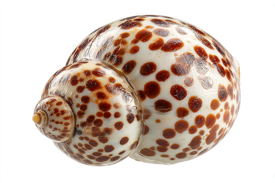 Exquisite sea shell with unique spotted pattern, perfect for luxury design, coastal decor, and creative projects, evoking a sense of tranquility