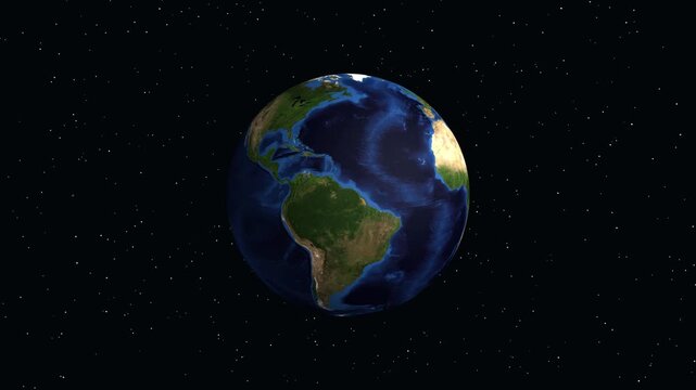 Earth Zoom Animation to Louisville Kentucky with Data Overlay and Map Pin