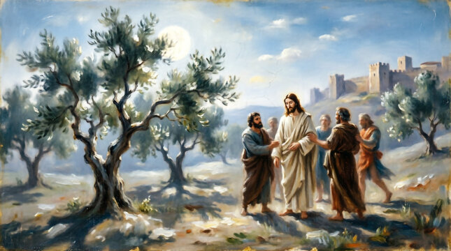 Gilded vintage masterpiece captures the timeless biblical betrayal of Christ.