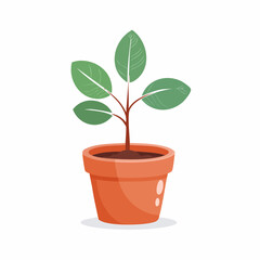 Obraz premium Potted Plant Illustration