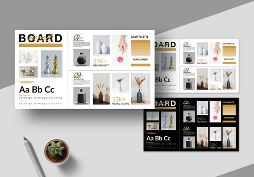 Creative Mood Board Template Layout
