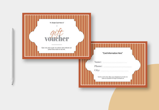 Gift Voucher Template Design Layout