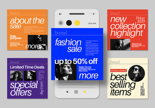 Modern Fashion Sale Social Media Post Template