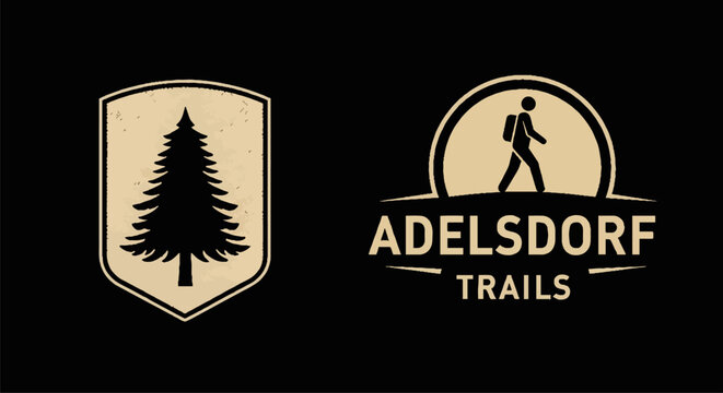 Hiking and Outdoor Adventure Circular Emblem