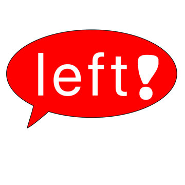 Left Speech bubble illustration左 吹き出し イラスト