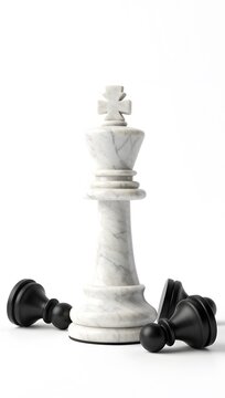 Business Leader Chess King Medical Illustration