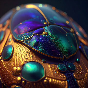 Abstract beetle shell structure