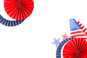 Naklejka premium Stars and stripes Fourth of July decorations