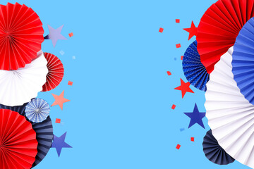 Naklejka premium Red, white, and blue decor boosts Labor Day festivity