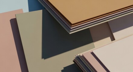 Fototapeta premium Abstract layered paper sheets