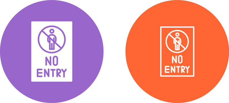 No Entry Sign Vector Icon