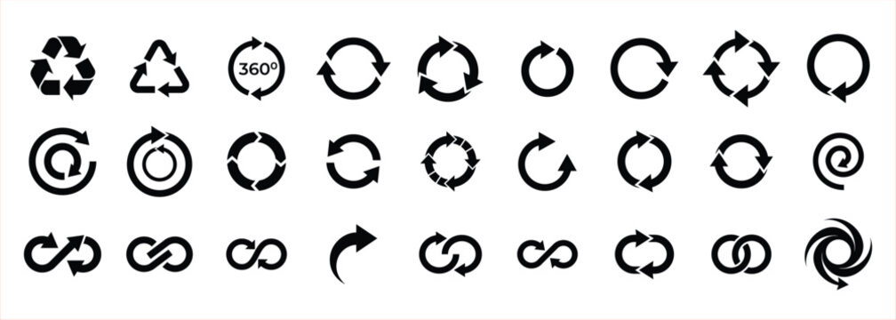 Abstract Circular Motion Arrows Collection