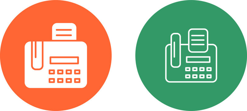 Fax Machine Vector Icon