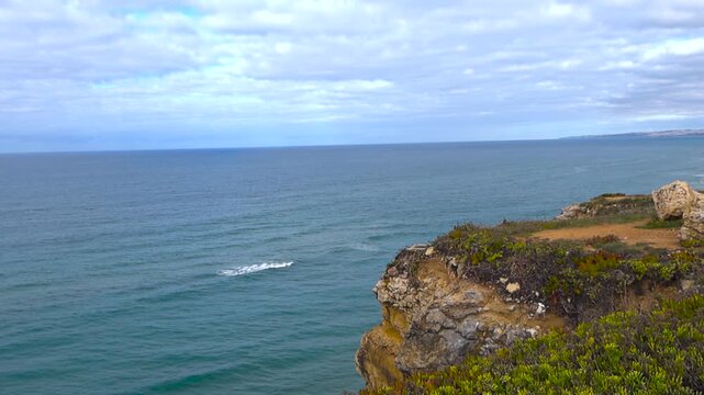 Scenic Ocean View from a Cliff in Azenhas do Mar, Portugal
