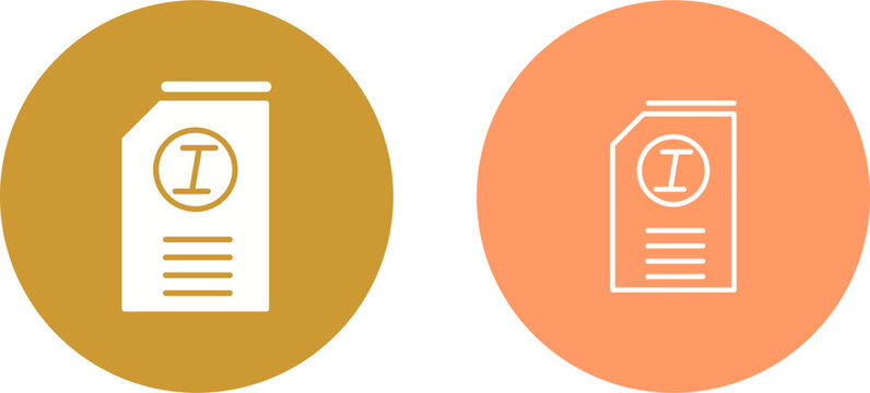 Italic Vector Icon