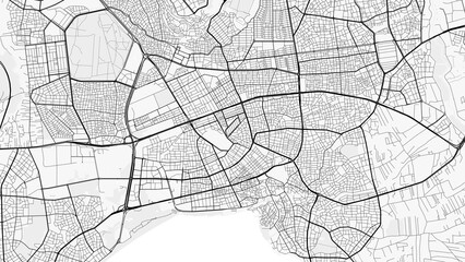 Fototapeta premium Antalya City Map. Minimalist black and white line art poster for printing, wallpaper, wall art, and map resources for home and office decor