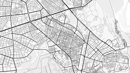 Diyarbakır City Map. Minimalist black and white line art poster for printing, wallpaper, wall art, and map resources for home and office decor © City in Art