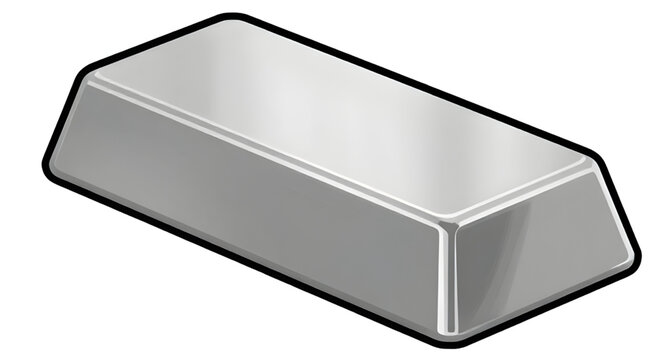 silver, ingot, bar, metal, isolated, bullion, shiny, precious, refinery, mining, industrial, raw, block, casting, smelting, resource, economy