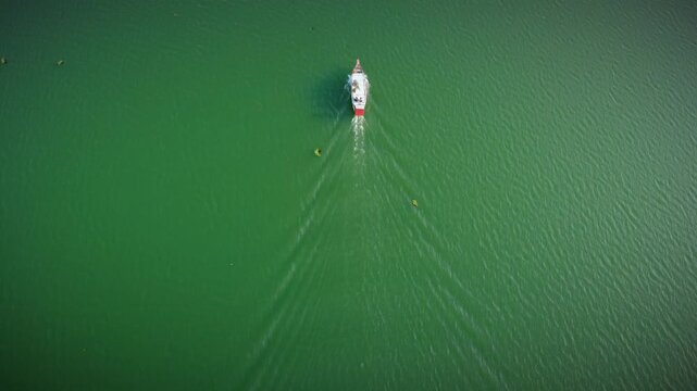 Cinematic Drone Footage of Rangamati Lake and Boat Landscape 4k