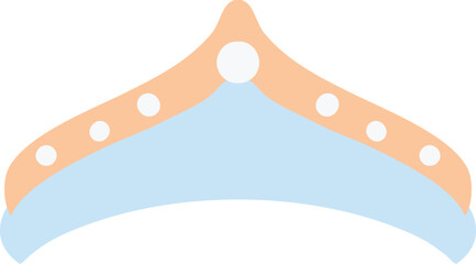 Light blue tiara with peach border and white jewels illustration © KEI KATA