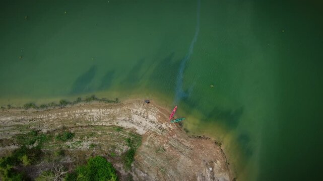 Drone Shot Over Kaptai Lake and Hill Tracts, Rangamati 4k