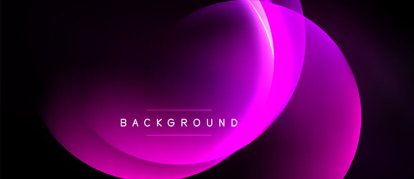 Abstract purple layers create dynamic background. Smooth gradients, flowing shapes suggest modern design, vibrant energy.