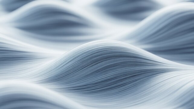 Fine Thread Flow Abstract Blue White Wave Background