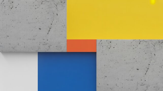 Geometric Concrete Blocks Abstract Color Background