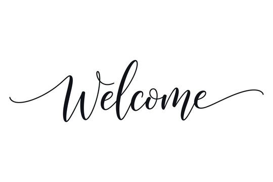 Elegant welcome calligraphy design