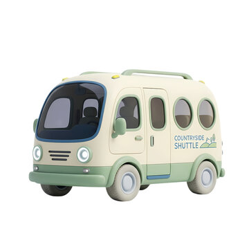 Charming miniature countryside shuttle bus for delightful imaginary journeys and playful travel adventures, a perfect toy vehicle