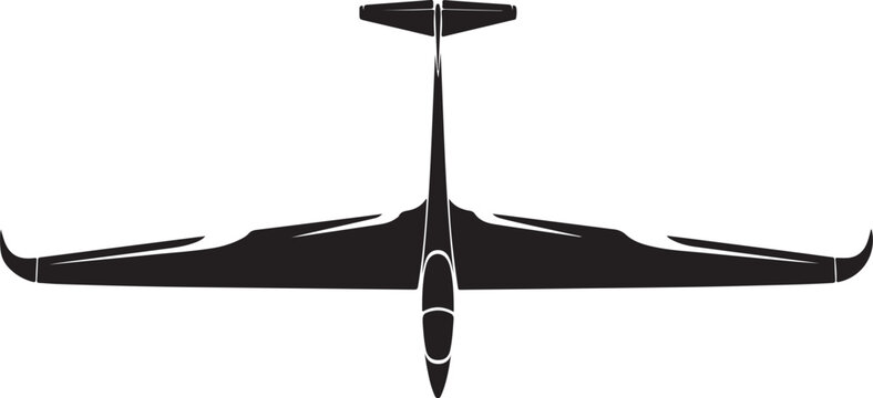 Airplane, aircraft, plane, black, silhouette, vector, icon, symbol, aviation, transportation