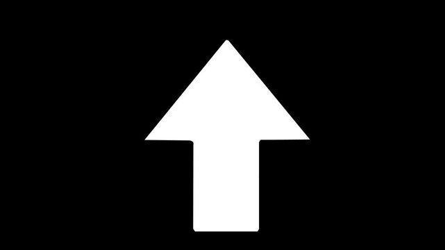blank arrow pointing up animation. Download sign on green screen.4K video. Dow direction arrows symbol. arrow button icon or swipe-up arrow signal animation. download icon sign. Red Arrow 4k vido