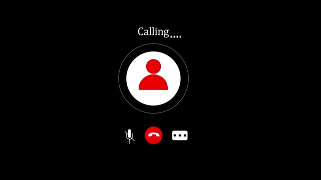 incoming Video call with technology communication concept. Call screen, video, speaker, internet, video calling. 4k vido