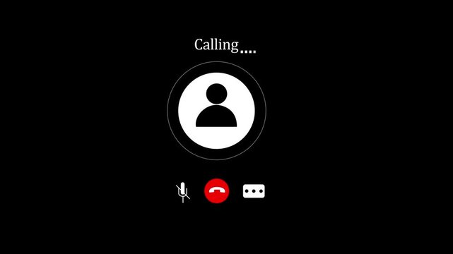 incoming Video call with technology communication concept. Call screen, video, speaker, internet, video calling. 4k vido