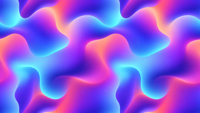 Abstract Fluid Gradient Pattern with Neon Colors