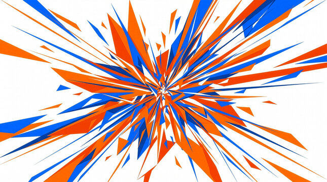 Vibrant energetic burst abstract composition for dynamic presentation design and striking background filler