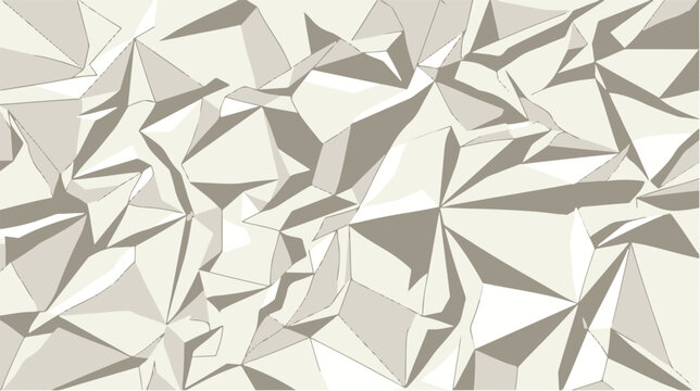 Abstract low poly geometric pattern with faceted polygon shapes, neutral tones, and modern crystalline vector background.