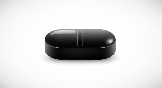 Black oval shaped electronic device.