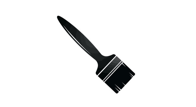 Black Paint Brush with Handle.