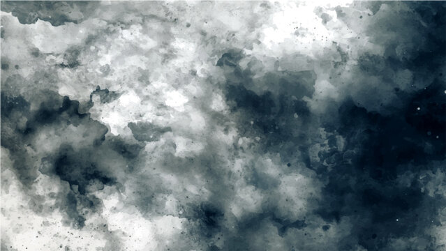 Vector Dramatic atmospheric watercolor cloudscape, presenting a turbulent and artistic sky, evoking a sense of moody ambiance.